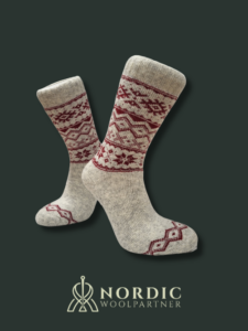 Yllesocka Rött Mönster